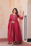 Ka 1230 Gold Crush With Beads Embroidery Work Gown With Dupatta Suppliers In India